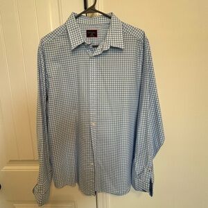 UNTUCKit Men's Light Blue Checkered Shirt